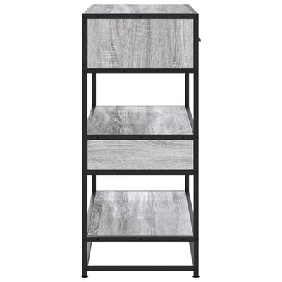 Konsolipöytä harmaa Sonoma 90x35x80 cm tekninen puu