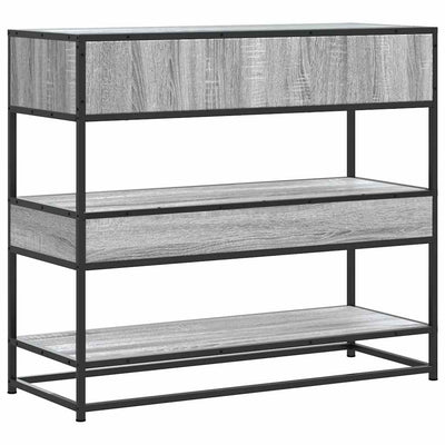 Konsolipöytä harmaa Sonoma 90x35x80 cm tekninen puu