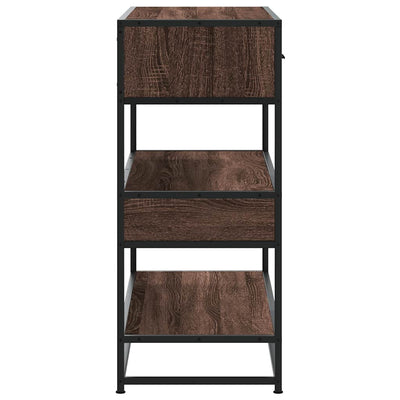 Konsolipöytä ruskea tammi 90x35x80 cm tekninen puu