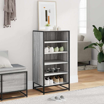 Kenkäteline harmaa Sonoma 48x38x97,5 cm tekninen puu