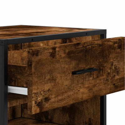 kenkäteline savustettu tammi 48x38x97,5 cm tekninen puu