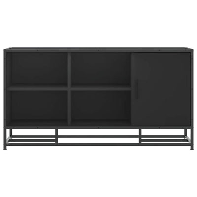 Kenkäpenkki musta 100x40x53,5 cm suunniteltu puu ja metalli