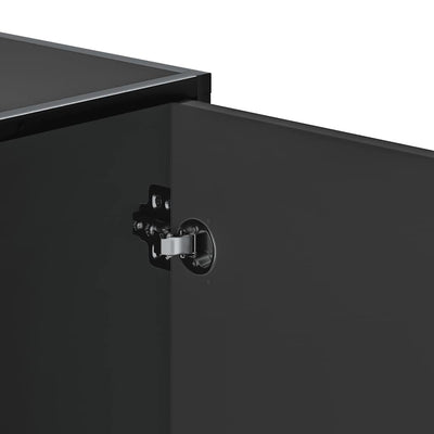 Musta kenkäpenkki Butca 100x40x53,5cm (suunniteltu puu ja metalli)