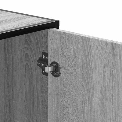 Harmaa kenkäpenkki Butca 100x40x53,5cm (puinen ja metalli)