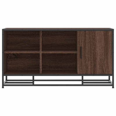 Kenkäpenkki ruskea tammi 100x40x53,5 cm tekninen puu ja metalli