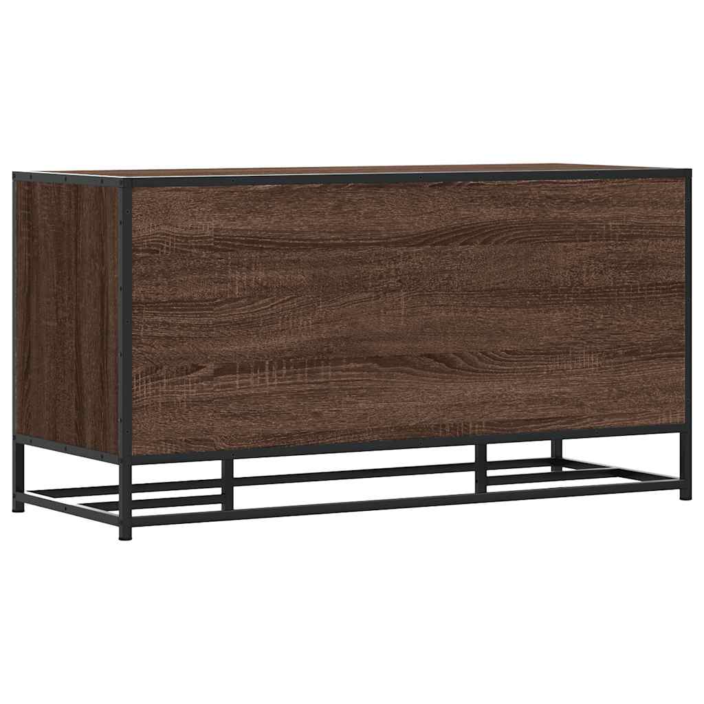 Ruskea kenkäpenkki Butca 100x40x53,5cm (puinen ja metalli)