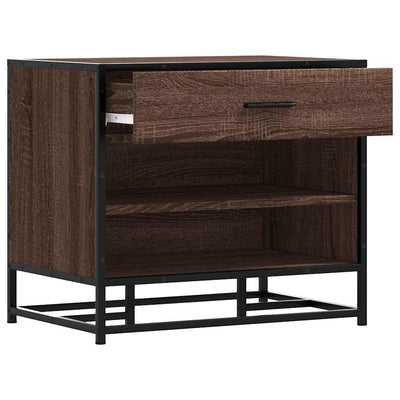 Ruskea kenkäpenkki Nejwedin 60x40x53,5cm (puinen ja metalli)