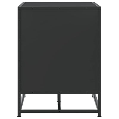 Kenkäpenkki musta 80x40x53,5 cm suunniteltu puu ja metalli
