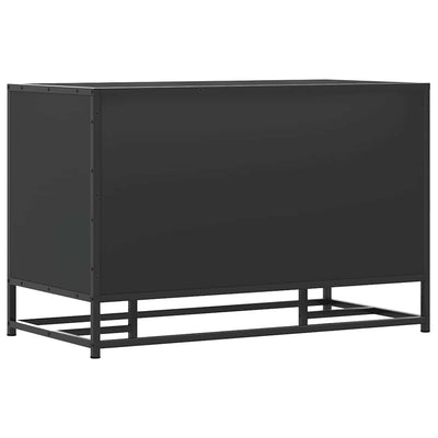 Kenkäpenkki musta 80x40x53,5 cm suunniteltu puu ja metalli