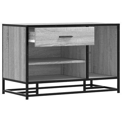 Harmaa kenkäpenkki Iosifa 80x40x53,5cm (puinen ja metalli)