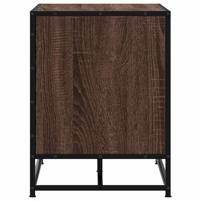Kenkäpenkki ruskea tammi 80x40x53,5 cm tekninen puu ja metalli