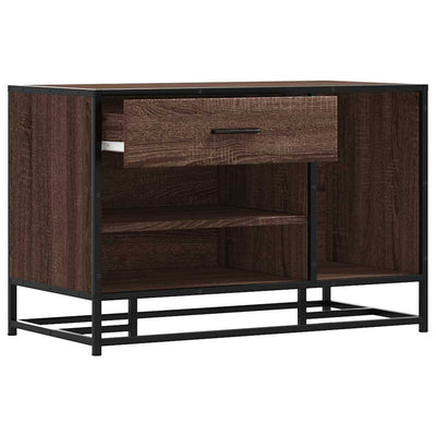 Ruskea kenkäpenkki Iosifa 80x40x53,5cm (puinen ja metalli)