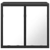 Musta kylpyhuoneen peilikaappi Rasura 65x20x60cm (puinen)