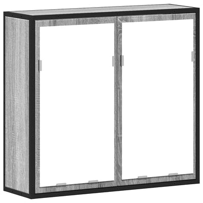 Kylpyhuoneen peilikaappi harmaa Sonoma 65x20x60 cm tekninen puu