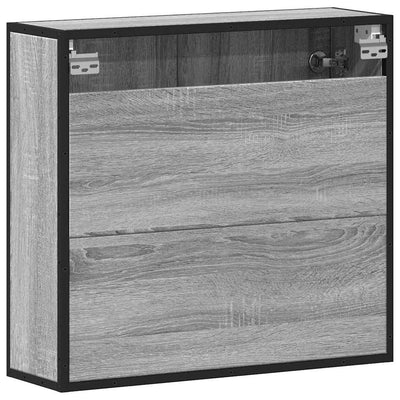 Kylpyhuoneen peilikaappi harmaa Sonoma 65x20x60 cm tekninen puu