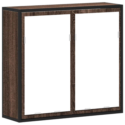 Kylpyhuoneen peilikaappi ruskea tammi 65x20x60 cm tekninen puu