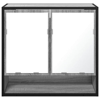 Harmaa kylpyhuoneen peilikaappi Szentannay 65x20x60cm (puinen)