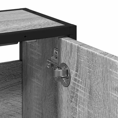 Harmaa kylpyhuoneen peilikaappi Szentannay 65x20x60cm (puinen)