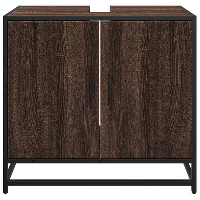 Ruskea kylpyhuonekaappi altaalla Dao 65x33x60cm (puinen)