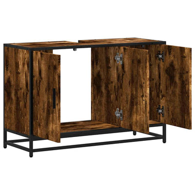 Savustettu tammi kylpyhuoneen pesuallaskaappi Fabiana (puinen)