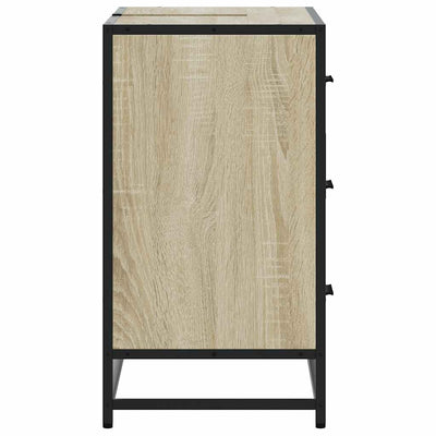 Kylpyhuonekaappi altaalla Sonoma-tammi 80x33x60 cm tekninen puu