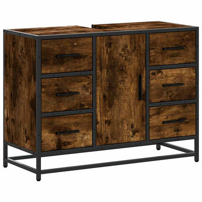 Savutammi kylpyhuonekaappi altaalla Atina 80x33x60cm (puinen)