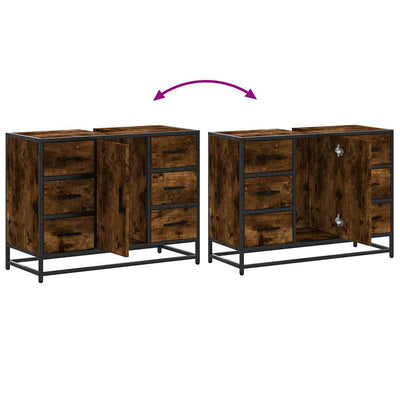 Savutammi kylpyhuonekaappi altaalla Atina 80x33x60cm (puinen)