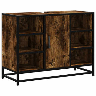 Savutammi kylpyhuonekaappi altaalla Drunga 80x33x60cm (puinen)