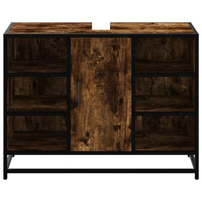 Savutammi kylpyhuonekaappi altaalla Drunga 80x33x60cm (puinen)