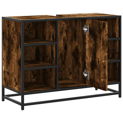 Savutammi kylpyhuonekaappi altaalla Drunga 80x33x60cm (puinen)