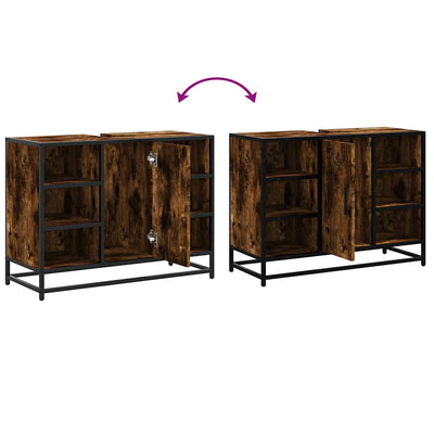 Savutammi kylpyhuonekaappi altaalla Drunga 80x33x60cm (puinen)