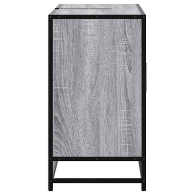 Kylpyhuonekaappi altaalla harmaa Sonoma 80x33x60cm tekninen puu