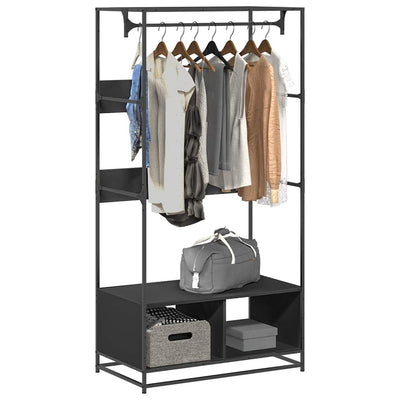 Musta vaatekaappi Gianino 90x50x180cm (puinen)