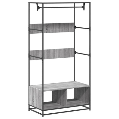 Harmaa vaatekaappi Gianino 90x50x180cm (puinen)