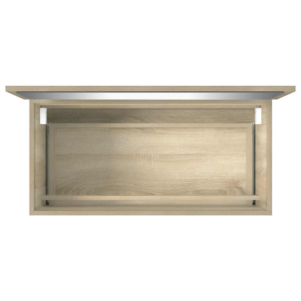 Sonoma-tammi kylpyhuoneen kaappi peilillä Arames 80x38,5x45cm