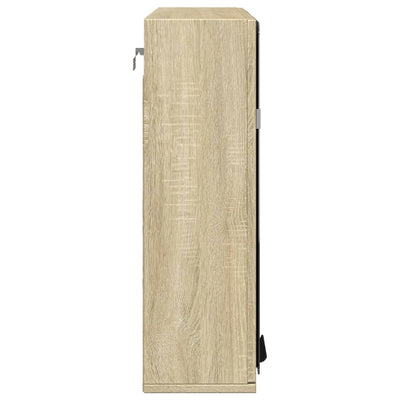 Kylpyhuoneen peilikaappi Sonoma-tammi 64,5x20x66,5 cm lastulevy