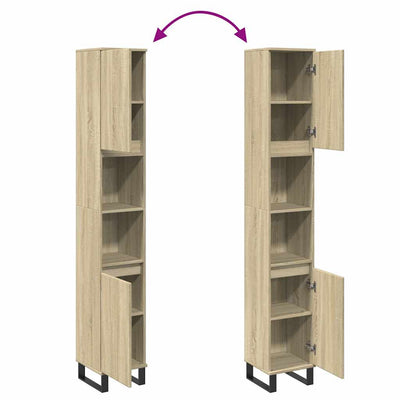 Sonoma-tammi kylpyhuoneen kaappi Mitria 30x30x190cm (puinen)