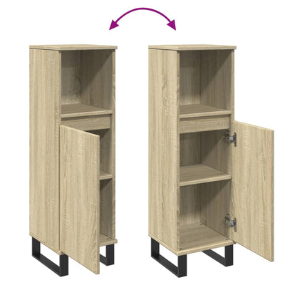 Sonoma-tammi kylpyhuoneen kaappi Stancescu 30x30x100cm (puinen)