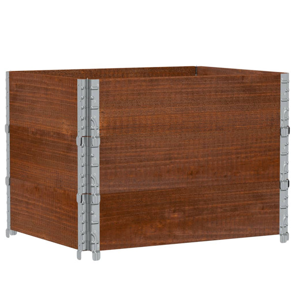 Kuormalavan reunukset 3 kpl ruskea 80x60 cm täysi mänty