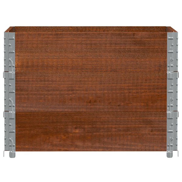 Kuormalavan reunukset 3 kpl ruskea 80x60 cm täysi mänty