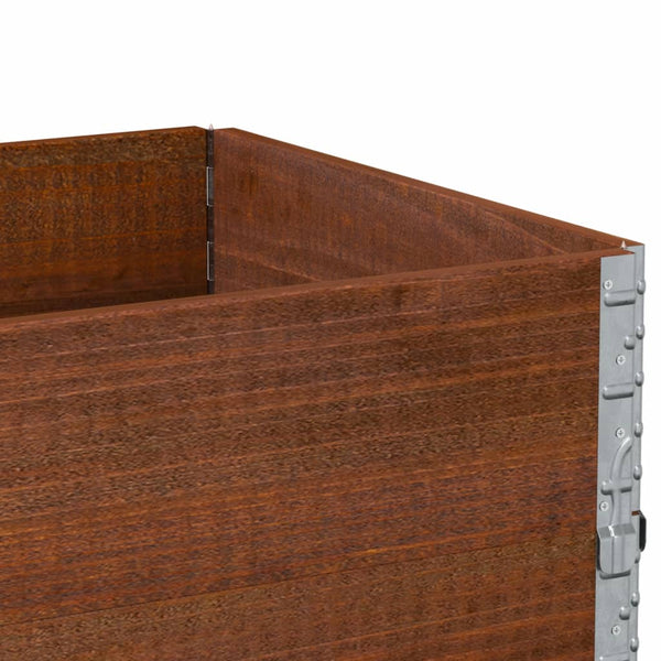 Kuormalavan reunukset 3 kpl ruskea 80x60 cm täysi mänty