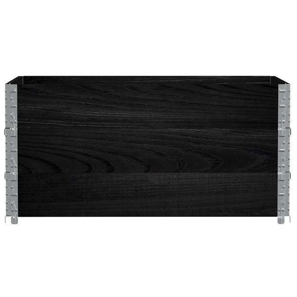 Kuormalavan reunukset 3 kpl musta 120x80 cm täysi mänty