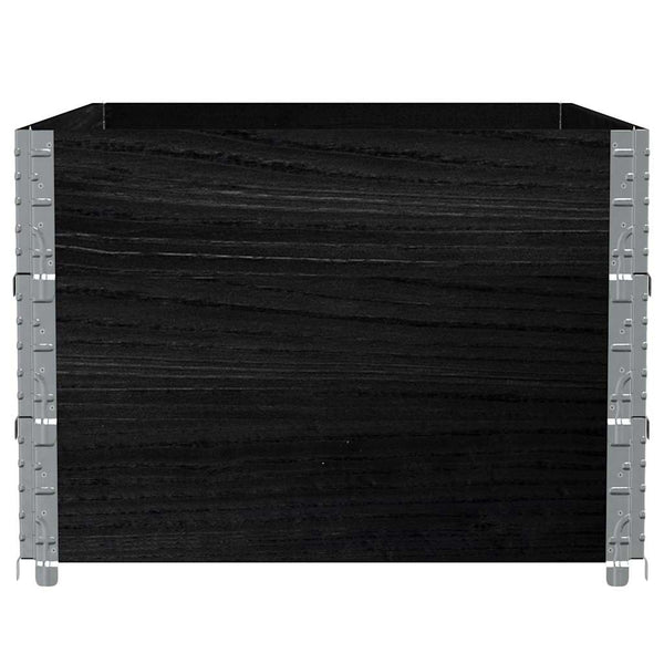 Kuormalavan reunukset 3 kpl musta 120x80 cm täysi mänty