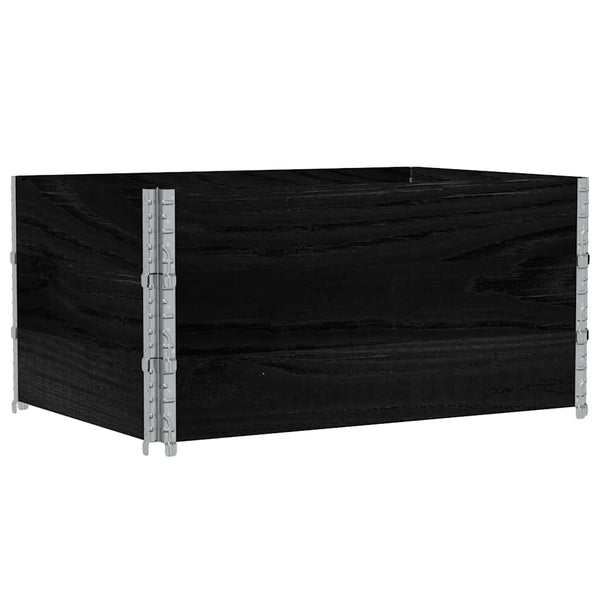 Kuormalavan reunukset 3 kpl musta 120x80 cm täysi mänty