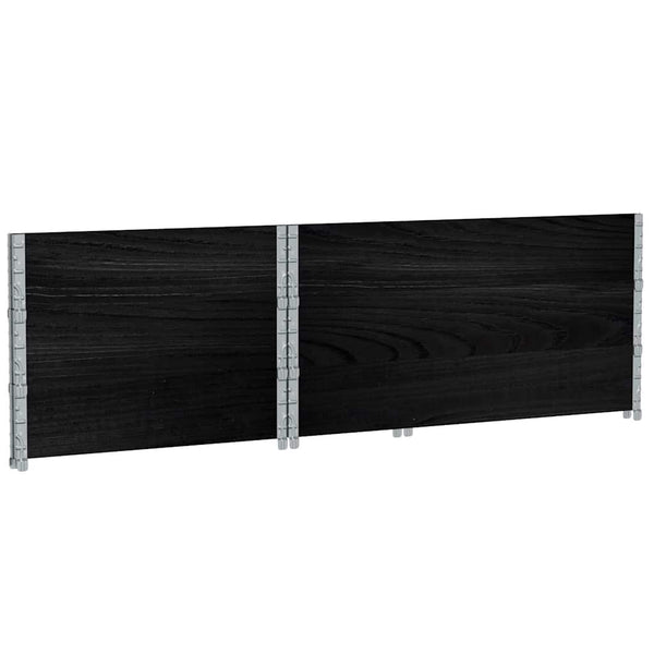 Kuormalavan reunukset 3 kpl musta 120x80 cm täysi mänty