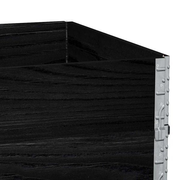 Kuormalavan reunukset 3 kpl musta 120x80 cm täysi mänty