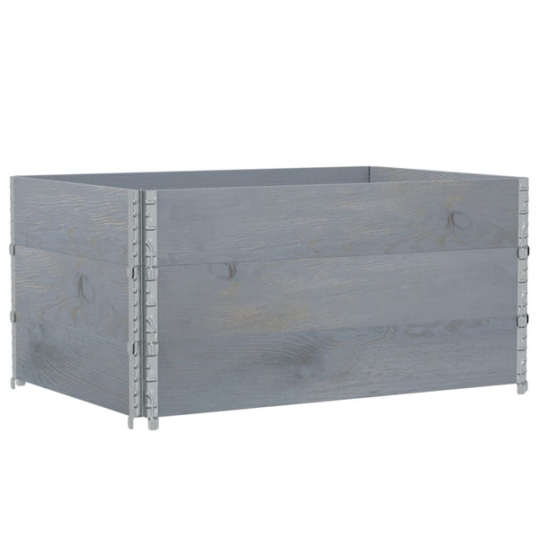 Kuormalavan reunukset 3 kpl harmaa 120x80 cm täysi mänty