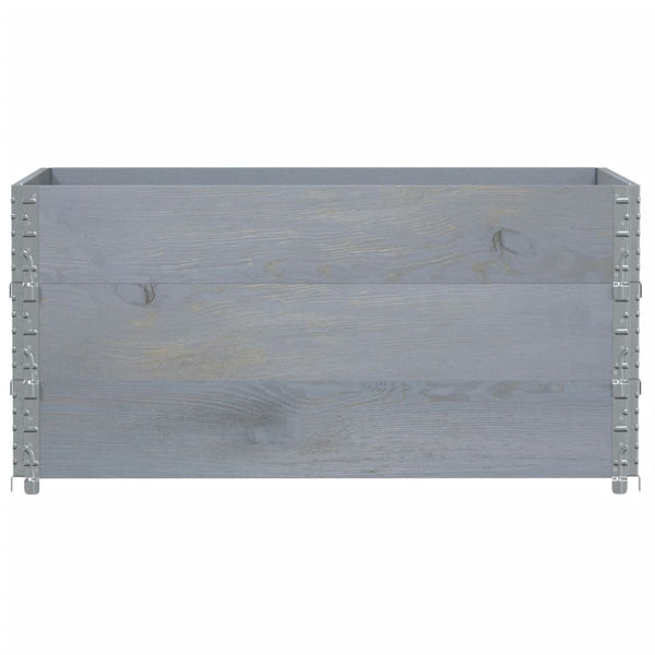 Kuormalavan reunukset 3 kpl harmaa 120x80 cm täysi mänty