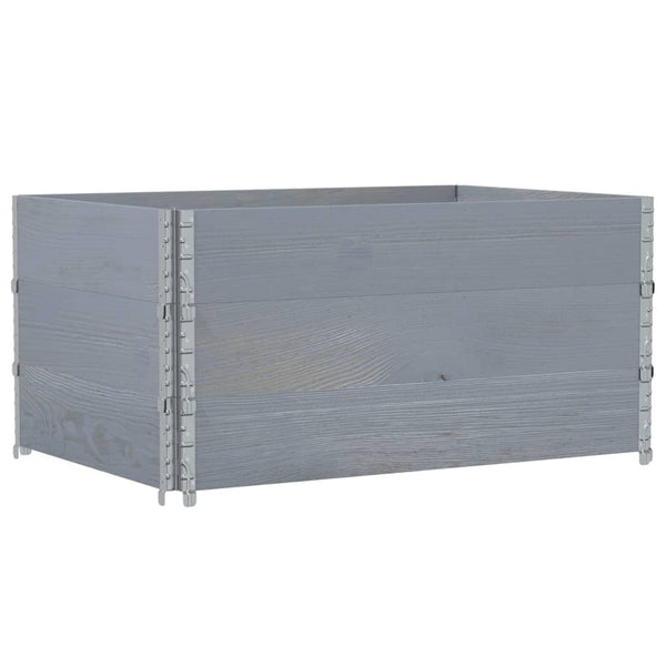 Kuormalavan reunukset 3 kpl harmaa 120x80 cm täysi mänty