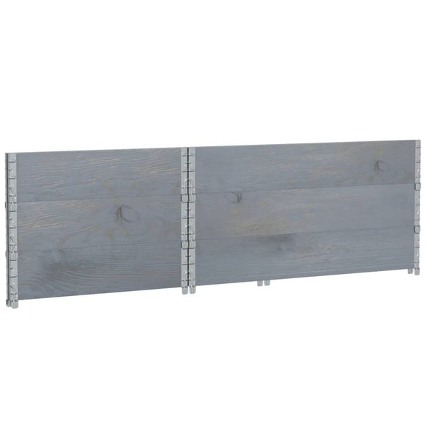 Kuormalavan reunukset 3 kpl harmaa 120x80 cm täysi mänty